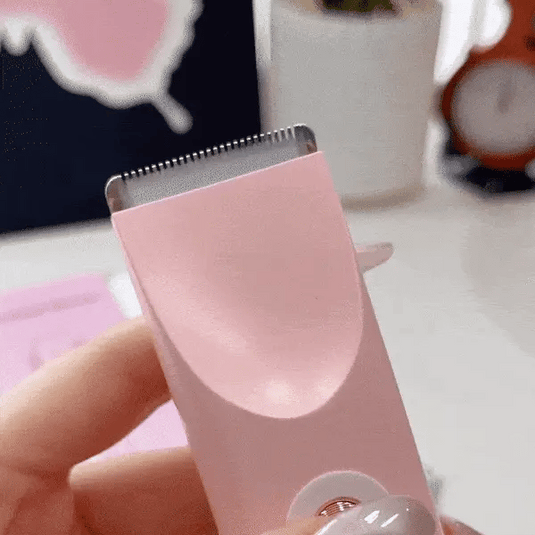 saoo 2 in 1 painless Hair Trimmer waterproof (Color Pink)