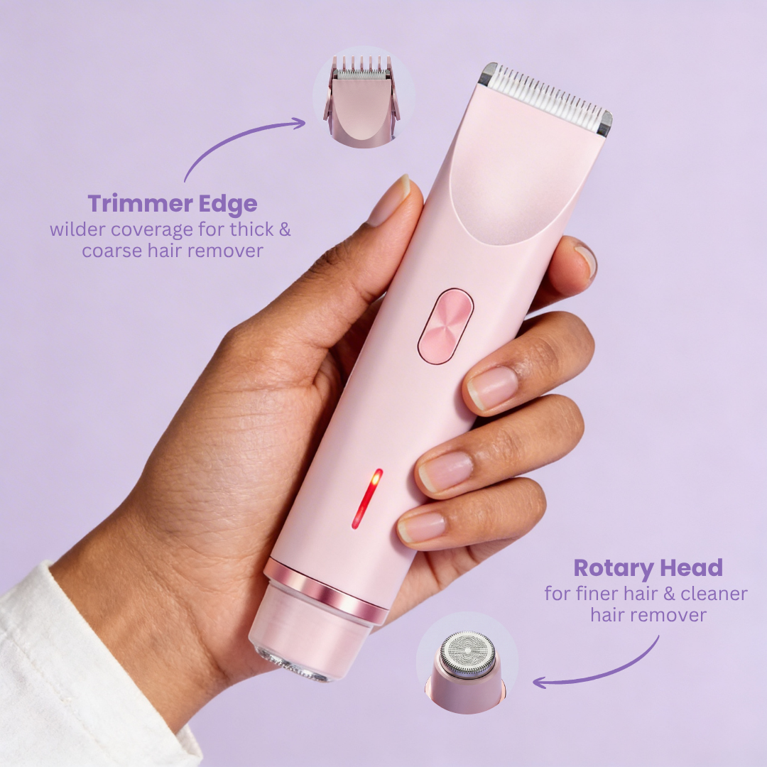 saoo 2 in 1 Bikini Trimmer Waterproof  Shaver For Women (Pink)