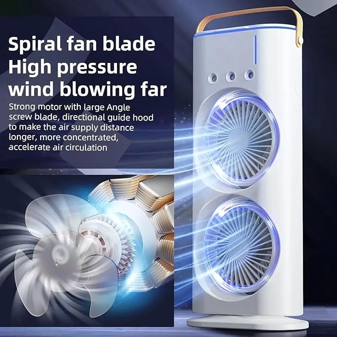 Mini Air Cooler, Double-Ended Spray Cooling