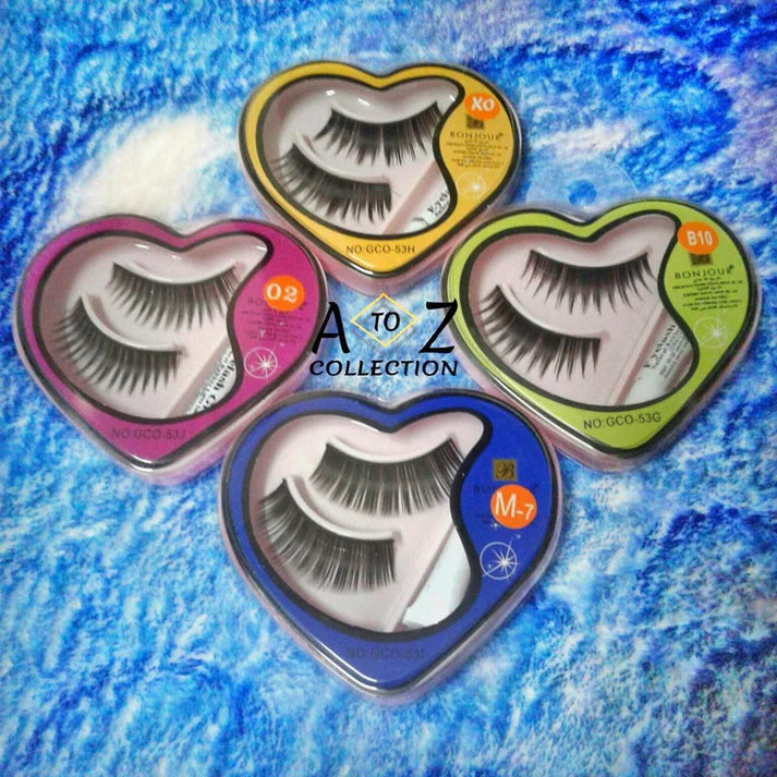Women's Black Long Curl False Eyelashes with Glue for Pretty