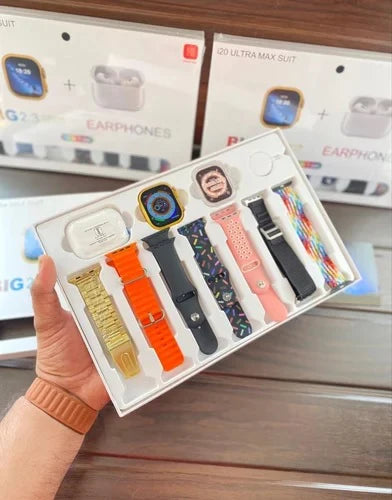 i20 Ultra Max Suit 10-in-1 Bluetooth Calling Smartwatch