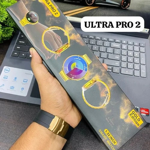 Ultra Pro2 Titanium Case 1.52 Smart Watch In Gold Edition